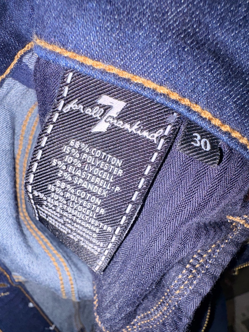 7 For All Mankind Mid-Rise Bootcut Dark Indigo Blue Jeans Size 30 - Picture 8 of 14